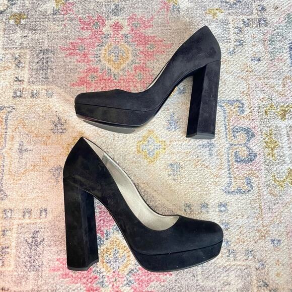 Prada Calzature Donna Camoscio Suede Heels Sz 38 8 - Picture 3 of 10